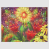 Bloemen Bloemen Abstracte Art Decoupage Tissuepapier (Voorkant)
