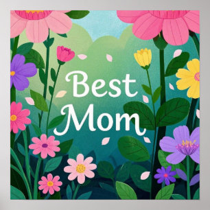 Bloemen Bloemen Beste Moeder Tuin Poster