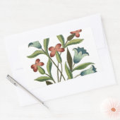Bloemen Bloemen Bloemen Behang Art Nouveau  Rechthoekige Sticker (Envelop)