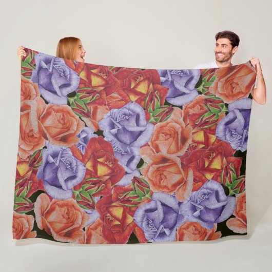 bloemen bloemen bloemen bloemen bloemen bloemen bl fleece deken (In situ)