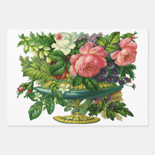  bloemen, bloemen, bloemen inpakpapier vel (Voorkant 2)