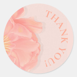 Bloemen Bloemen Dank u Vrijgezellenfeest Roze Ronde Sticker