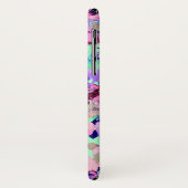 Bloemen bloemmotief paarse roze waterverf blauwgro Case-Mate iPhone case (Achterkant/links)