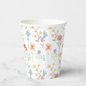 Bloemen Bloempatroon Papieren Bekers (Rechts)