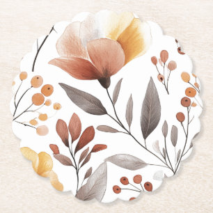 Bloemen Bloempatroon Sublimatie-95653 Kartonnen Onderzetters