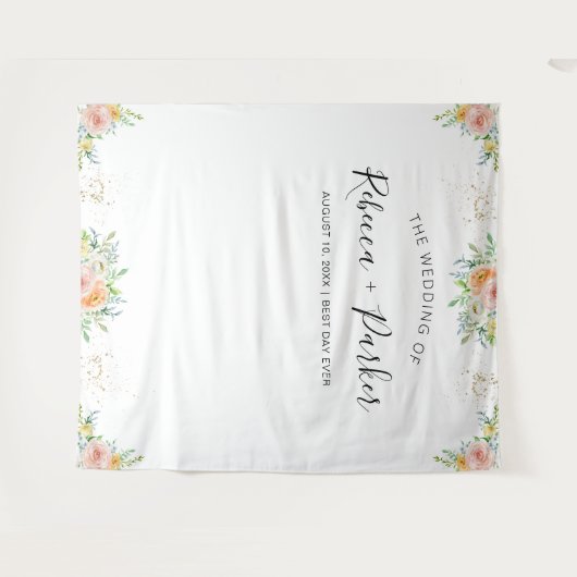 Bloemen blos Trouwdecor foto Achtergrond Wandkleed (Voorkant (horizontaal))