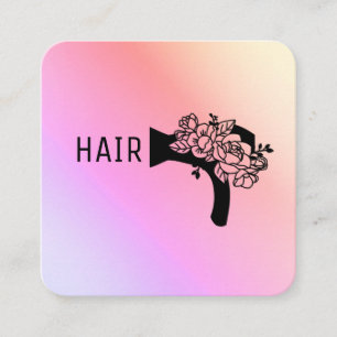 *~* Bloemen Blow Haardroger Bloem Pastel Ombre AP6 Vierkante Visitekaartje