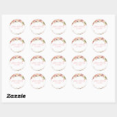 Bloemen Blush Roze Pioen Boho Bruiloft Sticker (Vel)
