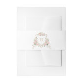 Bloemen Blush Rozen Groen Crest Monogram Bruiloft Uitnodigingen Wikkel (Voorkant Voorbeeld)