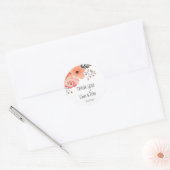 Bloemen Blush Rustieke Bruiloft Sticker (Envelop)