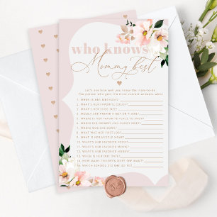 Bloemen blush Wie weet mama beste baby shower spel