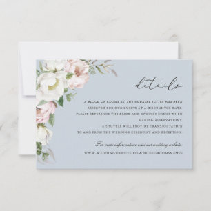 Bloemen Blush Witte Pioen groen Details invoegen Kaart
