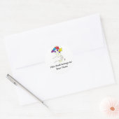 Bloemen, Boekenlabel Ronde Sticker (Envelop)