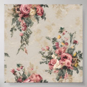 Bloemen Boeket Beige Antiek Poster (Voorkant)