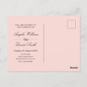 Bloemen boeket bruiloft briefkaart (Achterkant)