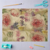 Bloemen  Boeket Script Ephemera Decoupage 2 Tissuepapier (Craft)
