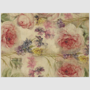 Bloemen Boeket Script Ephemera Decoupage 2 Tissuepapier