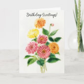  Bloemen  Boeket Verjaardag Kaart (Voorkant)