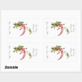 Bloemen Boekplaat Rechthoekige Sticker (Vel)