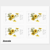 Bloemen Boekplaat Rechthoekige Sticker (Vel)