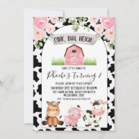 Bloemen Boerderij met Koe Print en Arch Verjaardag