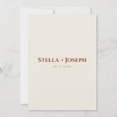 Bloemen Boho Beige Terracotta Kruiden Moderne brui Save The Date (Achterkant)