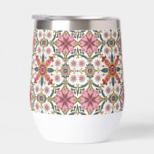 Bloemen Boho Patroon in Rood, Roze & Blauwgroen (Rechts)