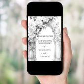 Bloemen boog 25e bruiloft Jubileum welkom Poster