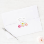 Bloemen Bookplate Vierkante Sticker (Envelop)