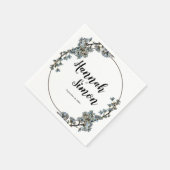 Bloemen Bord Lavendel Bruiloft Servet (Hoek)