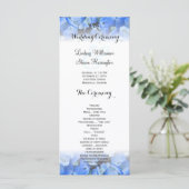 Bloemen Border Blue Hydrangea Wedding Tall Program Programma (Staand voorkant)
