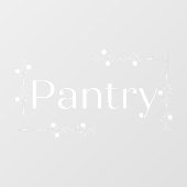 Bloemen Border Pantry Sign Door Window Cling Raamsticker (Vel)