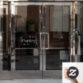 Bloemen Border Pantry Sign Door Window Cling Raamsticker (Kantoordeur)