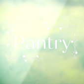 Bloemen Border Pantry Sign Door Window Cling Raamsticker (Vel 3)