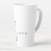 Bloemen Botanisch Monogram "E" Aangepaste tekst El Latte Mok (Rechterhoek)