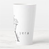 Bloemen Botanisch Monogram "K" Aangepaste tekst El Latte Mok (Voorkant)