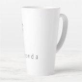 Bloemen Botanisch Monogram "Y" Aangepaste tekst El Latte Mok (Rechterhoek)