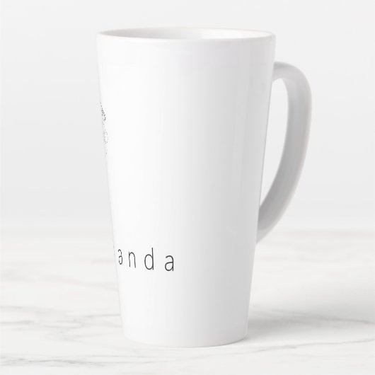 Bloemen Botanisch Monogram "Y" Aangepaste tekst El Latte Mok (Rechterhoek)
