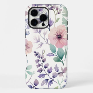 Bloemen, Botanisch Patroon, Pastel Kleur iPhone 16 Pro Max Hoesje