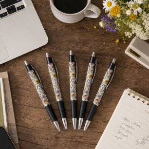 Bloemen Botanische Bloemstuk met Maanspinner Pen