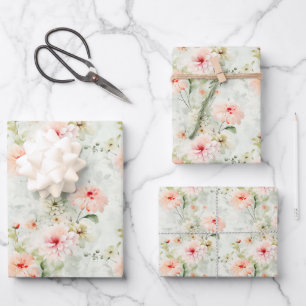Bloemen Botanische Boho Elegante Waterverf Inpakpapier Vel