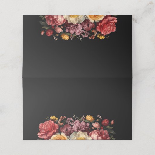 Bloemen Botanische Moody Black Wedding (Buitenkant ongevouwen)