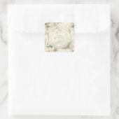 Bloemen Botanische Pandemische Bruiloft Gel Hand Vierkante Sticker (Tas)