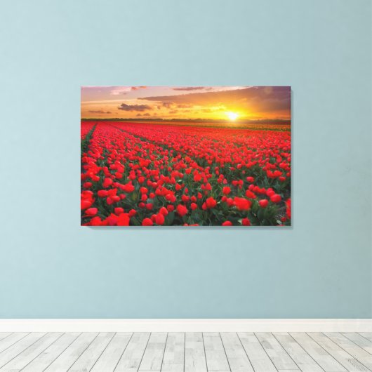 Bloemen | Botanische tuin Holland Canvas Afdruk (Insitu (Houten vloer))