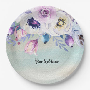 Bloemen bouquet voor alle gelegenheden papieren bordje