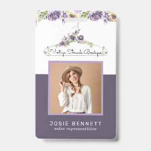 Bloemen Boutique Hanger Personeelsfoto ID-badge Badge