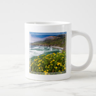 Bloemen boven Sand Dollar Beach Extra Grote Beker