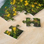 Bloemen boven zand dollair strand legpuzzel (Zijkant)