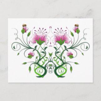 Bloemen Briefkaart: Bloemen symmetrie Briefkaart