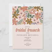 Bloemen Bruids Brunch Douche Kaart (Voorkant)